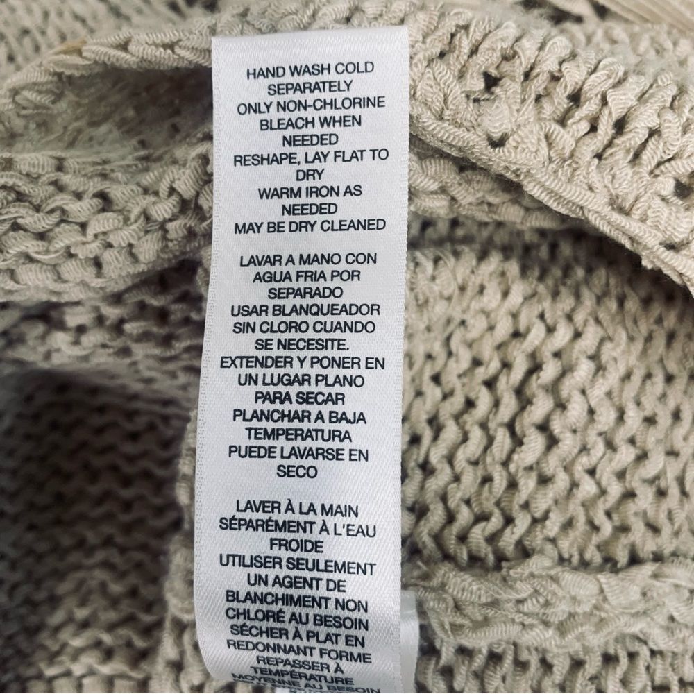 Chico’s Boho Chic Fringe Sleeves Top Sz S/M Artisanal Weave Tunic - Picture 7 of 12